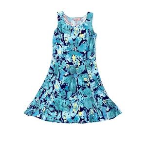 Vintage green floral summer dress